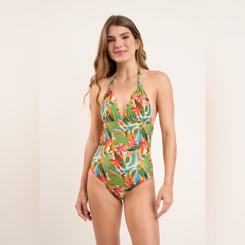 NWT Rio de Sol Tropical Mel-Op One-Piece Swimsuit small